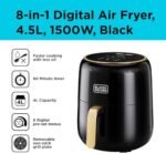 BLACK+DECKER 8-in-1 Digital Air Fryer, 4.5L Non-Stick Basket, 1500W, Rapid Air Technology, LED Touch Display, 24-Hour Delay Timer, Auto-Off Safety, Dishwasher Safe Basket – AF4510-B5 Buy Online at Best Price in UAE - Amazon.ae - Image 3