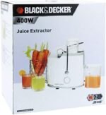 Black & Decker 400w 65mm juice extractor xl feeding chute 1.3l large pulp container, 350ml collector, stainless steel filter, for juicing fruits&vegetables easily je400-b5 2 years warranty Buy Online at Best Price in UAE - Amazon.ae - Image 9