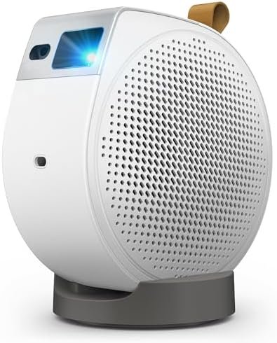 BenQ GV50 Laser Portable 1080p Projector with Built-in Battery,Google TV & Netflix,500 ANSI Lumens,4K Support, 92% REC709, 135° Ceiling Projection, 18W Bass Speaker, WiFi, USB-C, HDMI,2-Year Warranty