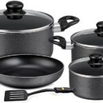 Royalford Aluminum Nonstick Cookware Set 8 Pcs, Assorted Color