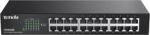 Tenda TEG1024D, 24 Port Gigabit Switch, Unmanaged Rackmount Ethernet Switch 24 Port with Traffic Optimization, Plug & Play, Fanless Quiet & Metal Design Network Switch, Limited Lifetime Protection