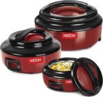 Milton Inner Stainless Steel Casserole Hot Pot Set of 3 (860ml, 1.27 Litre and 1.96 Litre) – Serving Bowls with Lids for Hot Food, PU Insulated Design Keeps...