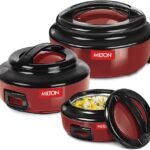 Milton Inner Stainless Steel Casserole Hot Pot Set of 3 (860ml, 1.27 Litre and 1.96 Litre) – Serving Bowls with Lids for Hot Food, PU Insulated Design Keeps...