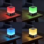 Gallstep Night Lights Bluetooth Speaker, Alarm Clock Bluetooth Speakers Touch Sensor Bedside Lamp Dimmable Multi-Color Changing Bedside Lamp, MP3 Player, Wireless with Lights - Image 4