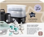 Tommee Tippee Complete Feeding Set, Electric Steam Steriliser with Insulated Bottle Bag, Newborn Self-Sterilising Baby Bottles and Easiwarm Bottle Warmer, Black - Image 3