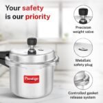 Prestige Popular Virgin Aluminium Precision Weight Valve Outer Lid Pressure Cooker, 3 L (Silver) - Image 3