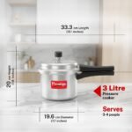 Prestige Popular Virgin Aluminium Precision Weight Valve Outer Lid Pressure Cooker, 3 L (Silver) - Image 5