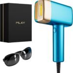 MLAY T14 IPL Home Laser Device, 0.5s/Flash, 500,000 Flashes, 5 Energy Levels, Painless Laser Hair Removal Device with Ice Cooling for Arm Leg Bikini Line Armpit (1*HR Lamp)