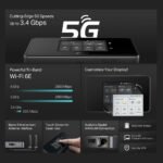 TP-Link M8550 | 5G Mobile Wi-Fi 6E Portable Modem | 3.4Gbps Speed | Tri-Band AXE3600 | Touch Screen | Gigabit Port | VPN Support | 32 Device Connections | Pocket Wi-Fi with Sim Card | New Generation - Image 2