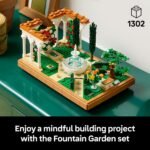 LEGO Icons Fountain Garden Building Set, Home and Office Decor Model Kit for Adults to Build, with Cypress Trees, Grapevines, Flowers and Animal Figures, Gifts for Women & Men 10359 - Image 4