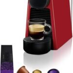 Nespresso Essenza Mini Coffee Machine by Nespresso - Vibrant Red Design, Compact Automatic System, UAE Version