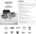 Milton Inner Stainless Steel Casserole Hot Pot Set of 3 (860ml, 1.27 Litre and 1.96 Litre) – Serving Bowls with Lids for Hot Food, PU Insulated Design Keeps... - Image 2