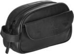 Genuine Leather Clutch Purse Wallet for Men, Travel Wrist Bag, Toiletry Bag or Multipurpose Bag - Large Size, Black - Image 4