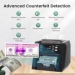 C-N30 Money Counting Machine Mixed Denomination, Multi Currency Value Count, CIS/UV/MG/IR Counterfeit Detection, Printer Enabled Cash Counter for Business - Image 4