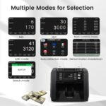 C-N30 Money Counting Machine Mixed Denomination, Multi Currency Value Count, CIS/UV/MG/IR Counterfeit Detection, Printer Enabled Cash Counter for Business - Image 3