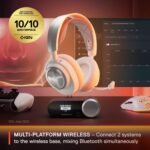 SteelSeries Arctis Nova Pro Wireless Multi-System Gaming Headset - Neodymium Magnetic Drivers - Active Noise Cancellation - Infinity Power System - Gen 2 Mic - PC, PS5, PS4, Switch, Mobile - White - Image 6