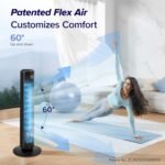 LEVOIT Smart Control Silent Tower Fan 42 Inch, 7.9 m/s, DC Motor, Wi-Fi & Voice Control, 4 Modes, 12 - Image 3