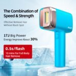 MLAY T14 IPL Home Laser Device, 0.5s/Flash, 500,000 Flashes, 5 Energy Levels, Painless Laser Hair Removal Device with Ice Cooling for Arm Leg Bikini Line Armpit (1*HR Lamp) - Image 2