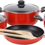 Royalford 9-Piece Non-Stick Cookware Set RF11642 Aluminum Body With 3-Layer Construction, Bakelite Handles And Glass Lid  Import as Dropshipping  Import as Affiliate