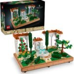 LEGO Icons Fountain Garden Building Set, Home and Office Decor Model Kit for Adults to Build, with Cypress Trees, Grapevines, Flowers and Animal Figures, Gifts for Women & Men 10359