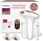 PHILIPS Lumea Advanced Ipl Hair Removal Device With 2 Attachments For Body & Face + Complimentary Facial Hair Remover. Compact Touch-Up Trimmer 3 Pin, Bri92160