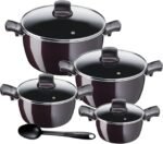 TEFAL Cooware Set | G6 Resist Intense 9 Pcs Cooking Set | Non-Stick | Burgundy | Aluminium |2 Years Warranty | D5229183 - Image 5