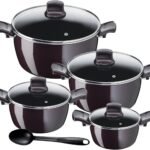 TEFAL Cooware Set | G6 Resist Intense 9 Pcs Cooking Set | Non-Stick | Burgundy | Aluminium |2 Years Warranty | D5229183