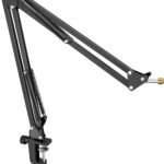 FIFINE CS1 Scissor Microphone Boom Arm Stand for Gaming Recording | Podcast Mic Arm Stand,Heavy Duty clamp,3/8" to 5/8" Adapter, for Voice-over Home Office
