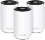 TP Link Deco XE75 Pro,Wi Fi 6E, AXE5400 Tri Band Whole Home AI-Driven Mesh System|6 GHz Band Access|5.4 Gbps Gigabit Speed|Coverage up to 7200 sq. ft.|Connect up to 200 Devices (3-Pack)