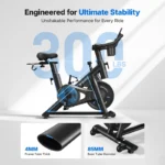 S26 Magnetic Exercise Bike with Dumbbell Rack - Image 3