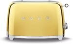 Smeg Tsf01GoUK, 50'S Retro Style 2 Slice Toaster,6 Browning Levels,2 Extra Wide Bread Slots, Defrost And Reheat Functions, Removable Crumb Tray, Gold,1 Year Warranty - Image 4