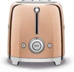 Smeg TSF01RGUK, 50's Retro Style 2 Slice Toaster,6 Browning Levels,2 Extra Wide Bread Slots, Defrost and Reheat Functions, Removable Crumb Tray,Rose... - Image 3