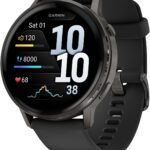 GARMIN Venu 4-45mm, Slate with Black | AMOLED GPS Smartwatch with Up to 12 Days of Battery Life | Advanced Health & Fitness Features | Bright LED Flashlight, Advanced Sleep Tracking