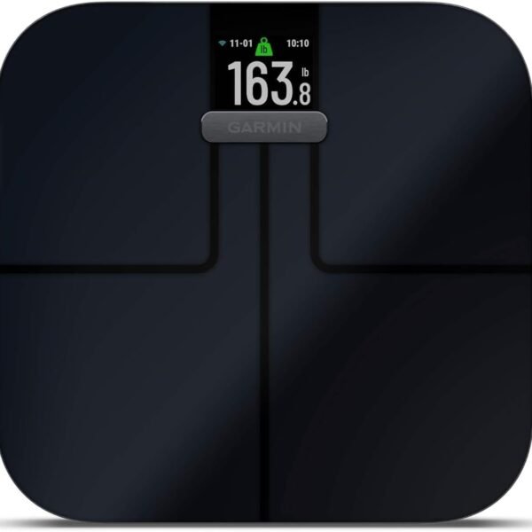 GARMIN Index S2 Smart Scale - Black | Highly Accurate Premium BMI Weighing Scale | Digital Weighing Scale with LED Display for Fitness Tracking